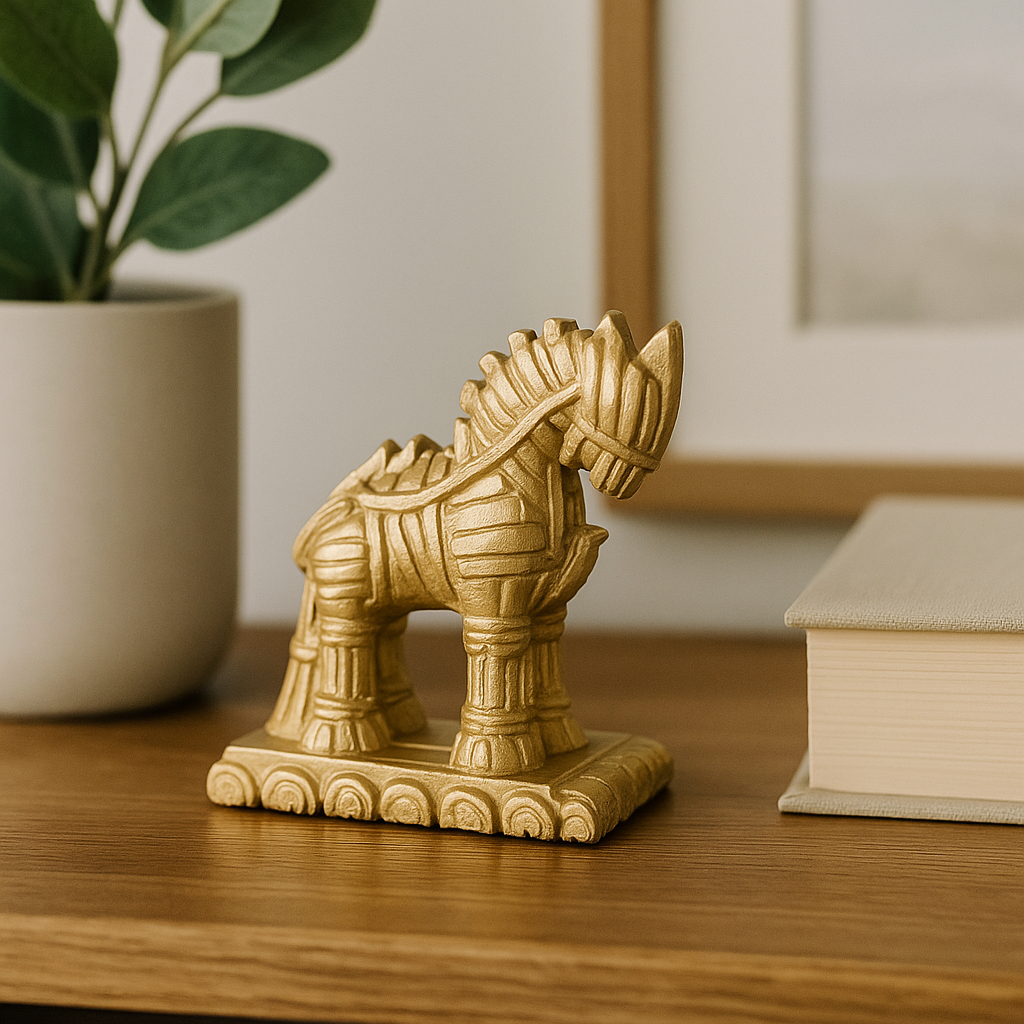 Dekoratif Truva Tekerlekli Biblo - Görsel 2